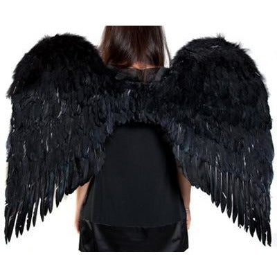 Large Black Feather Angel Wings - Make It Up Costumes 