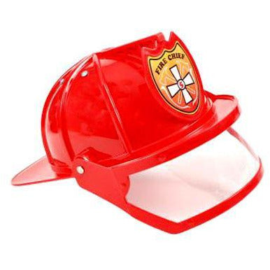 Red Fireman Hat with Visor - Make It Up Costumes 