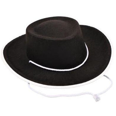 Kid's Black Cowboy Hat - Make It Up Costumes 