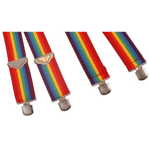 Rainbow Clown Suspenders - Make It Up Costumes 