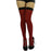 Red and Black Opaque Striped Thigh Highs - Make It Up Costumes 