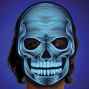 Light Up Sound Activated Skeleton Mask - Make It Up Costumes 