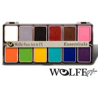 Wolfe FX Face Paint Makeup Palette - 12 Colors - Make It Up Costumes 