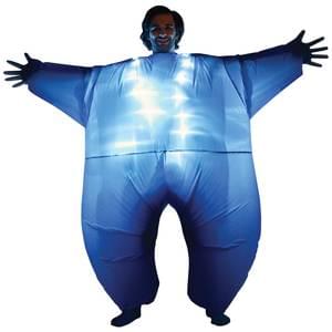 Blue Light Up Inflatable Adult Costume - Make It Up Costumes 