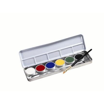 Ben Nye Primary Crème Face and Body Paint Makeup Palette (6 Colors) - Make It Up Costumes 