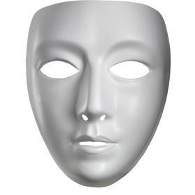 Women's White Blank Mask - Make It Up Costumes 