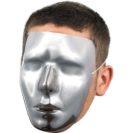 Blank Male Chrome Mask - Make It Up Costumes 