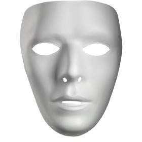 Men's White Blank Mask - Make It Up Costumes 