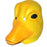 Yellow Latex Duck Head Mask - Make It Up Costumes 