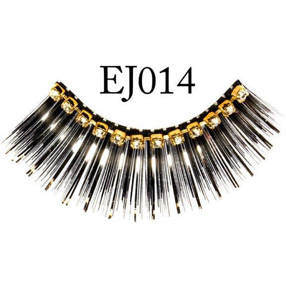 Black Sparkly Jeweled Lashes-EJ014 - Make It Up Costumes 
