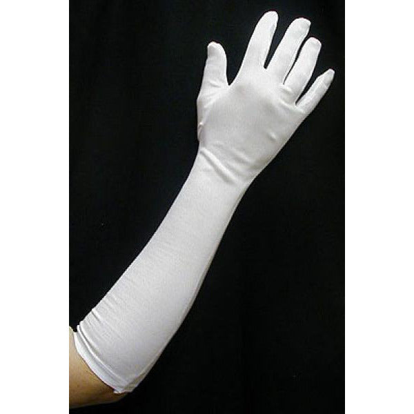 Elbow Length Dress Gloves for Women-Red, White or Black - Make It Up Costumes 