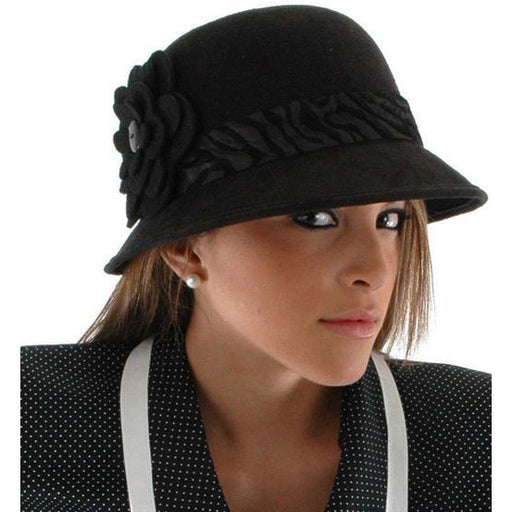 Black Cloche Hat - Make It Up Costumes 