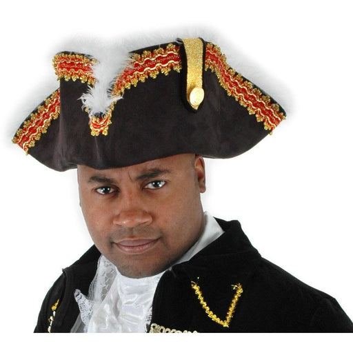 Gov'nah Black Tricorn Hat - Make It Up Costumes 