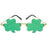 Green Lens Shamrock Sunglasses - Make It Up Costumes 