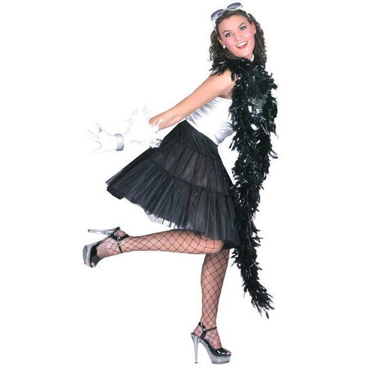 Black Material Girl Petticoat - Make It Up Costumes 