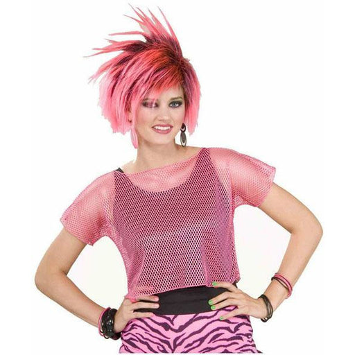 80's Pink Mesh Top - Make It Up Costumes 