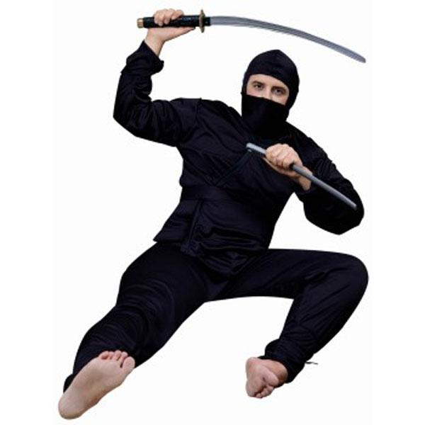 Adult Black Ninja Costume - Make It Up Costumes 