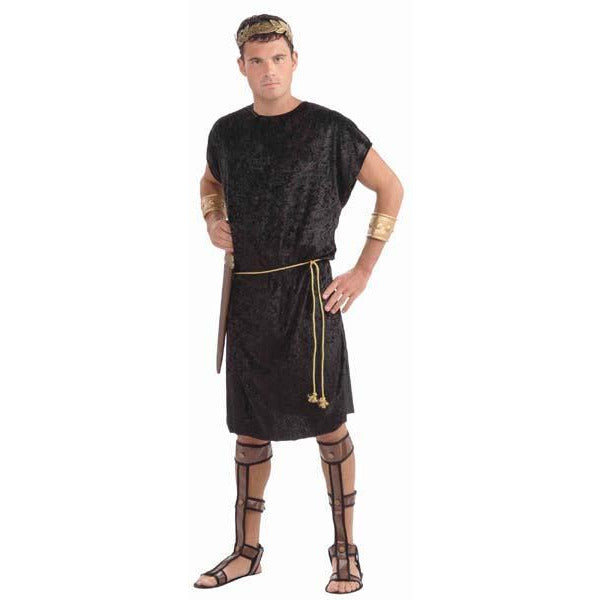 Men's Black Tunic Costume with Rope Belt - Make It Up Costumes 