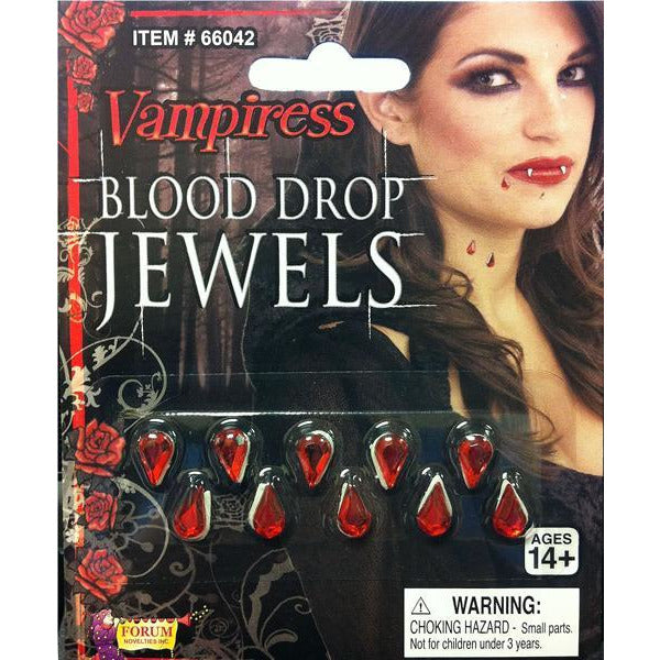 Fake Blood Drop Jewels - Make It Up Costumes 