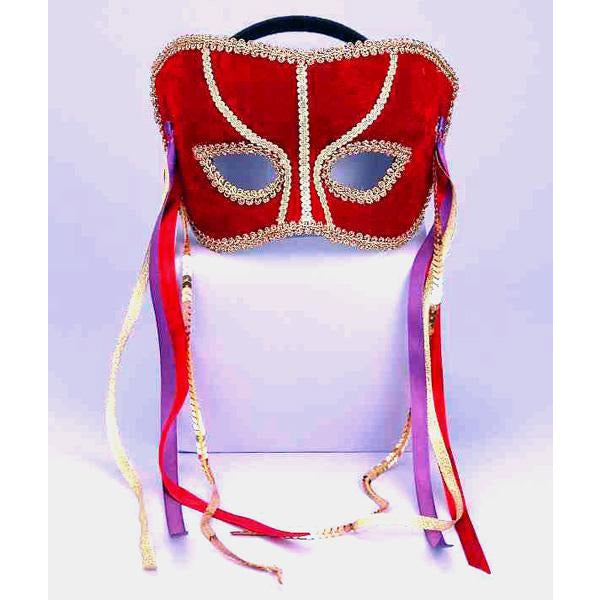 Red Karneval Mask - Make It Up Costumes 