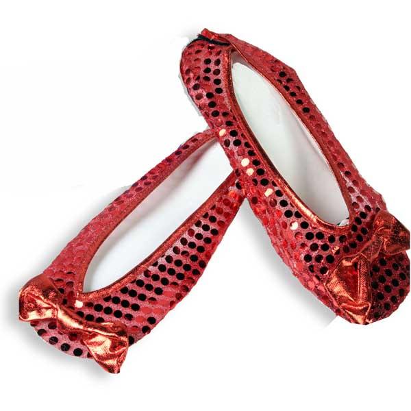 Red Sequin Shoe Covers - Make It Up Costumes 