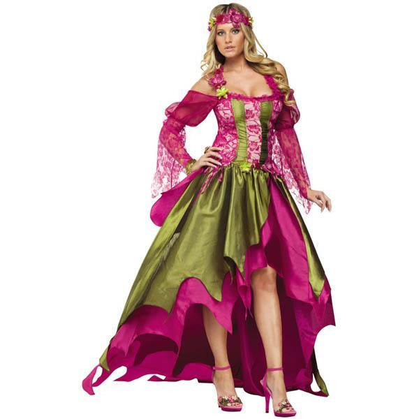 Renaissance Faire Costume Women Sexy Off Shoulder Fairy Dress Plus