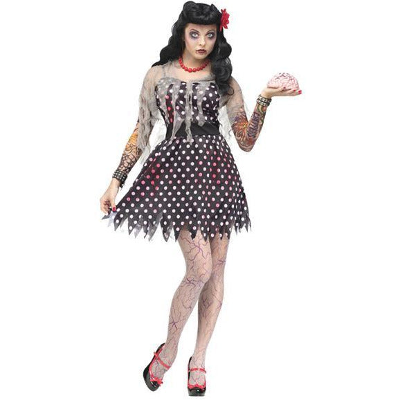 Rockabilly Zombie Costume for Women - Make It Up Costumes 