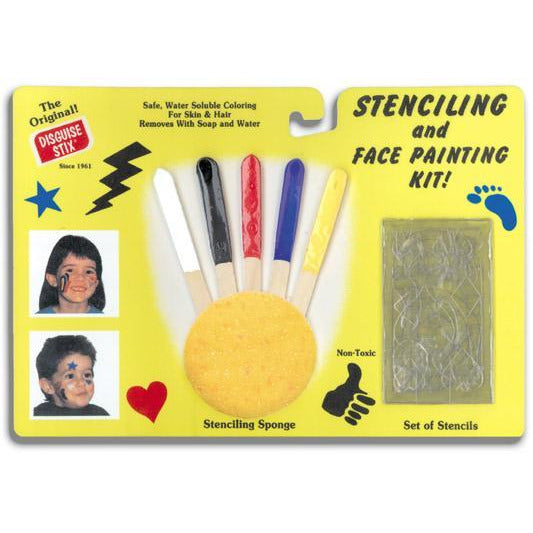 Graftobian Face Painting Makeup and Stencils Kit for Beginners - Make It Up Costumes 