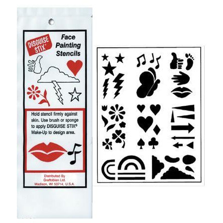 Graftobian Face Painting Stencils - Make It Up Costumes 