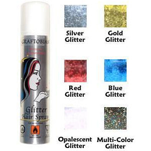 Graftobian Colored Glitter Hair Spray - Make It Up Costumes 