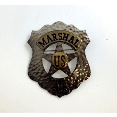 Metal US Marshall Badge Prop - Make It Up Costumes 