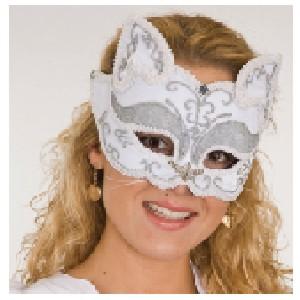 Glitter Cat Costume Mask - Make It Up Costumes 