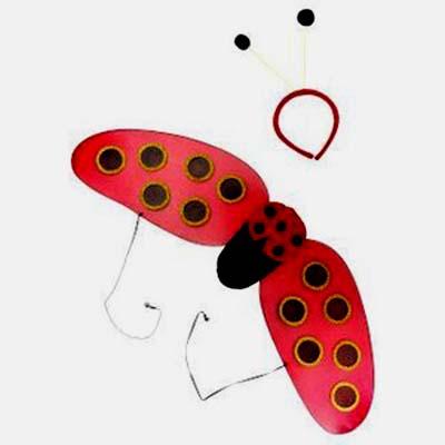 Ladybug Costume Wings and Antenna Headband Set - Make It Up Costumes 