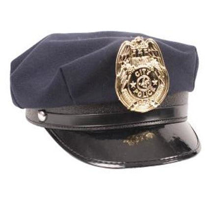Police Costume Hat and Badge - Make It Up Costumes 