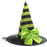 Striped Satin Witch Hat with Bow - Make It Up Costumes 