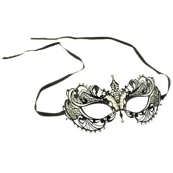 Laser Cut Metal Mask with Rhinestones - Make It Up Costumes 
