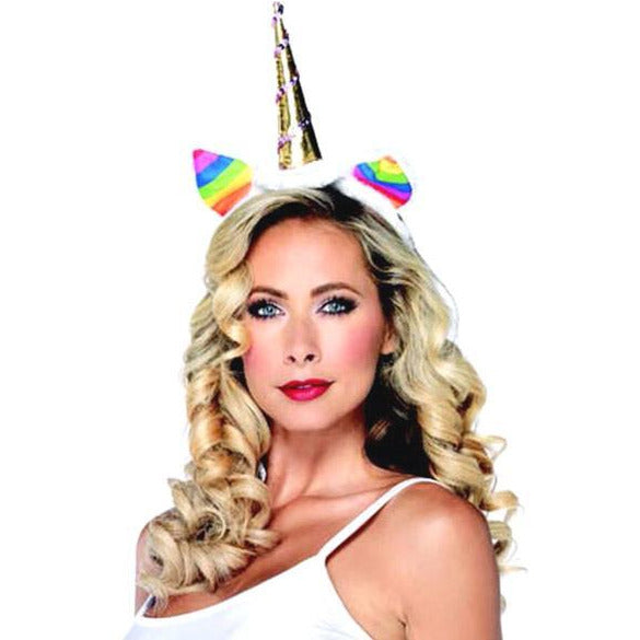 Rainbow Unicorn Headband - Make It Up Costumes 