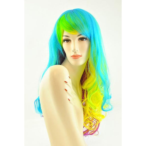 Prism Long Wavy Rainbow Wig - Make It Up Costumes 
