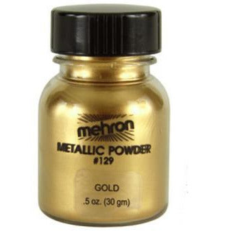 Mehron Metallic Gold Makeup Powder with Mixing Liquid