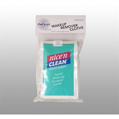 Mehron Nice and Clean Makeup Remover Wipes - Make It Up Costumes 