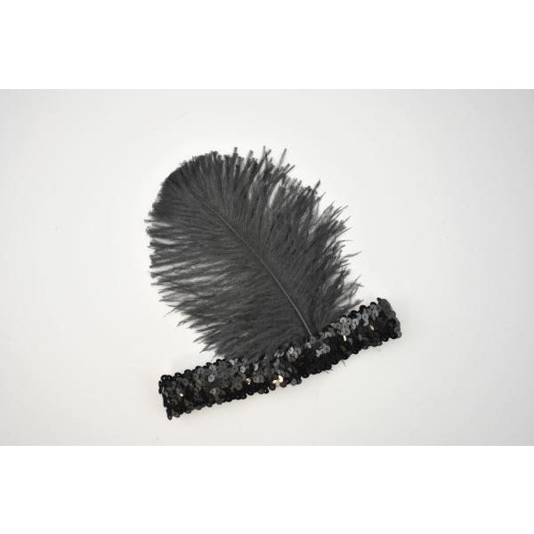 1920's Flapper Headband with Feather - Make It Up Costumes 