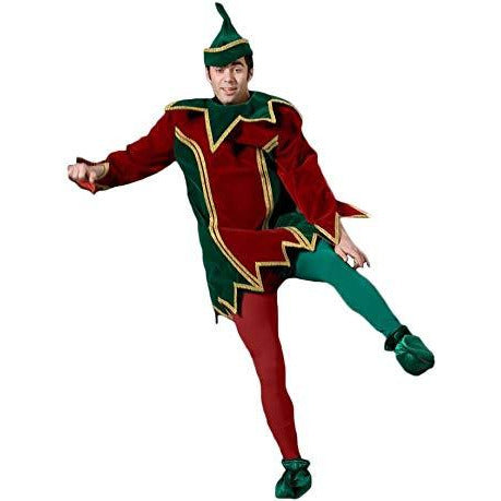 Elf, Male Red and Green Rental Costume for local pick up only - Make It Up Costumes 