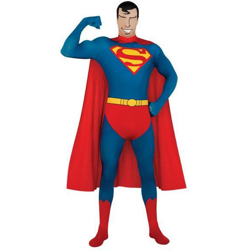 2nd Skin Adult Superman Costume - Make It Up Costumes 