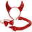 Devil Accessories Set with Devil Horns Headband and Tail - Make It Up Costumes 