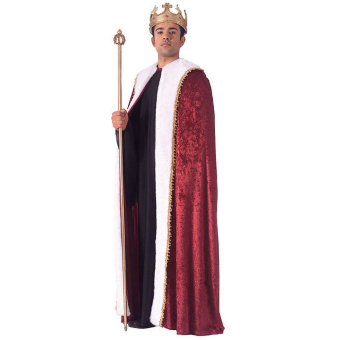 Velvet King Costume Robe - Burgundy - Make It Up Costumes 