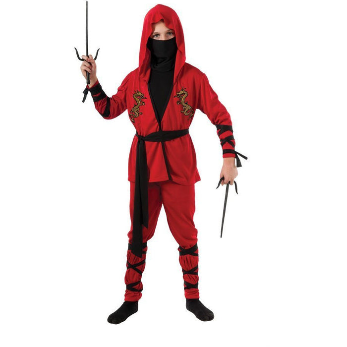 Boy's Red Ninja Costume - Make It Up Costumes 