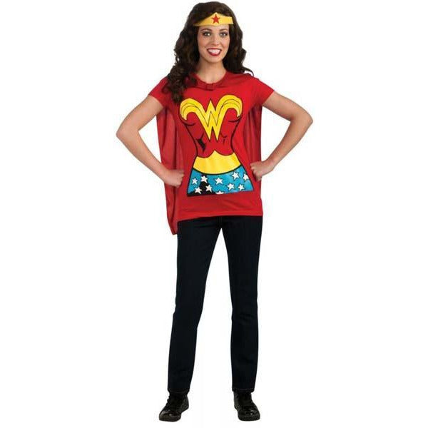 Wonder Woman Shirt with Cape - Make It Up Costumes 