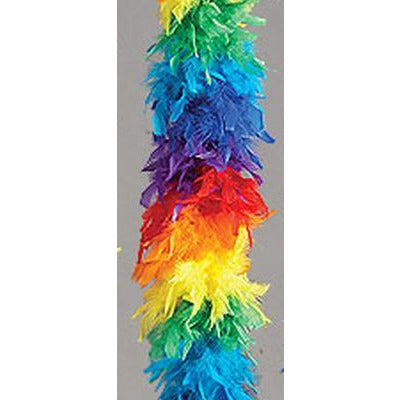 Rainbow 80 Gram Chandelle Feather Boa - Make It Up Costumes 