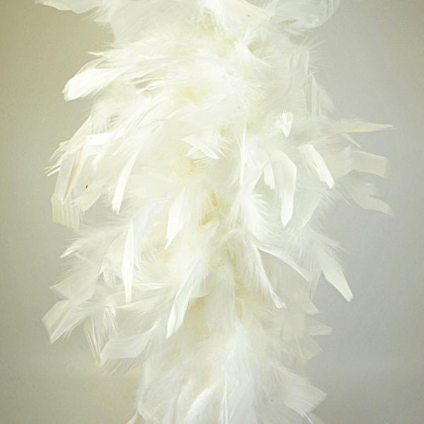 LUXURY Chandelle boa 100g Feather Boa White