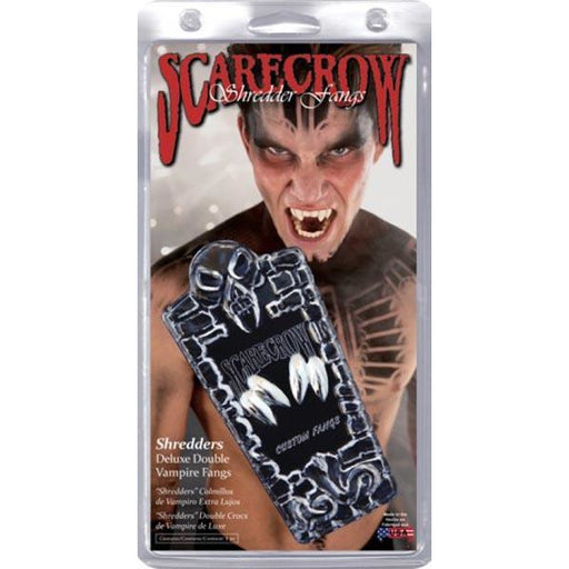 Scarecrow Double Vampire Fangs - Chrome Shredders - Make It Up Costumes 